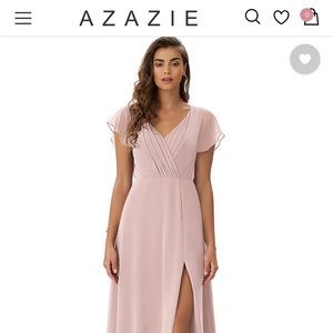 Azazie dusty rose bridesmaid dress - size 10